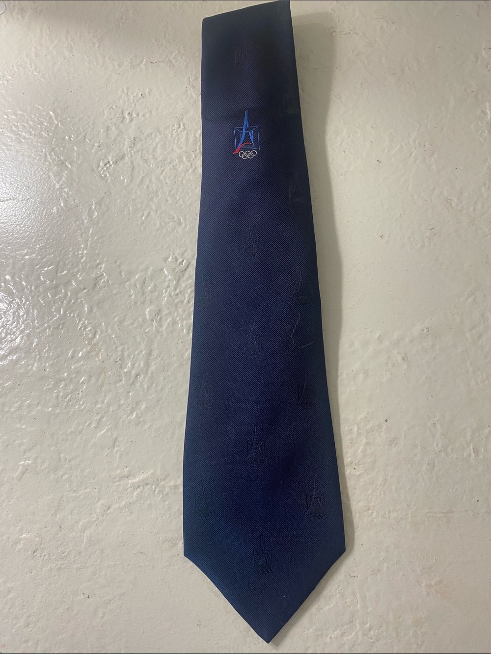 1994 Paris Olympics Navy Silk Tie